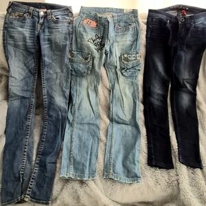 3 For 1 Price - Stylish Blue Denim Women's Jeans